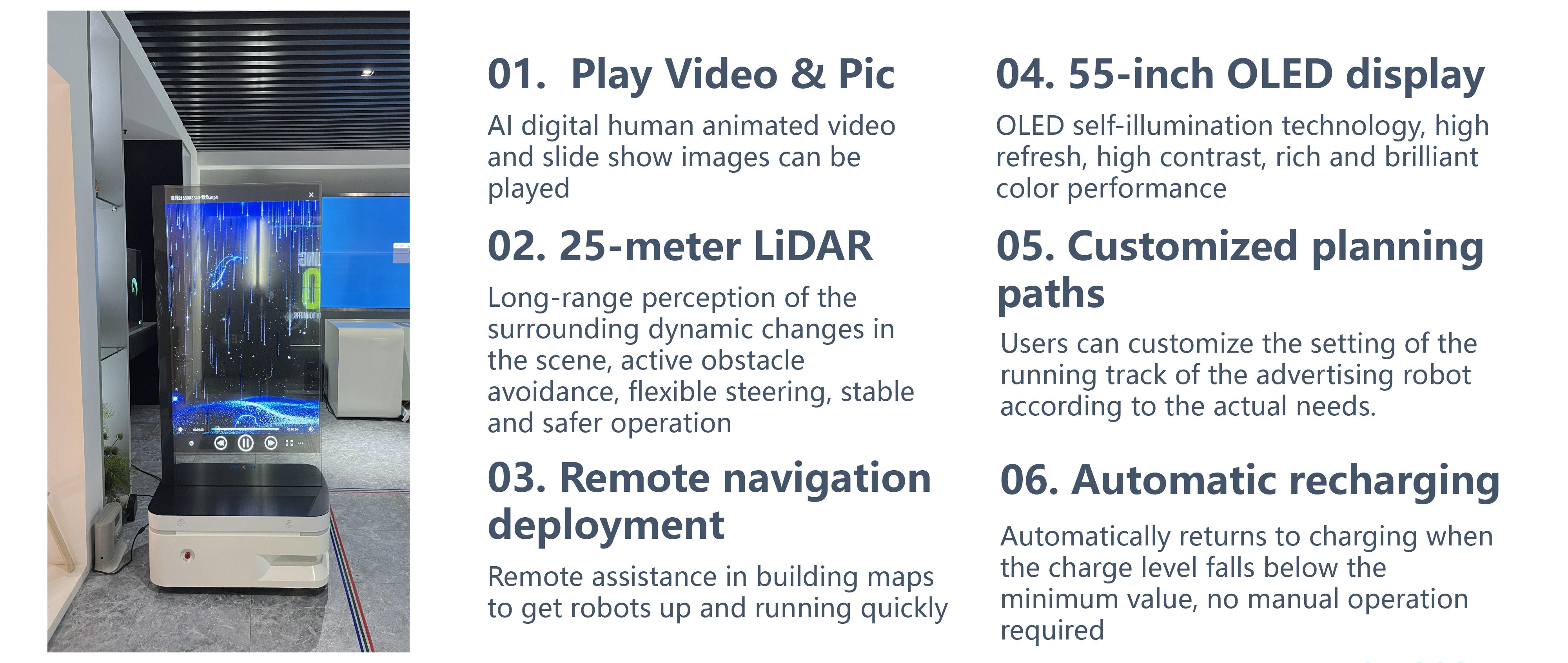 ATEAGO ROBOTIKS A1 ROS AI Advertising Robot