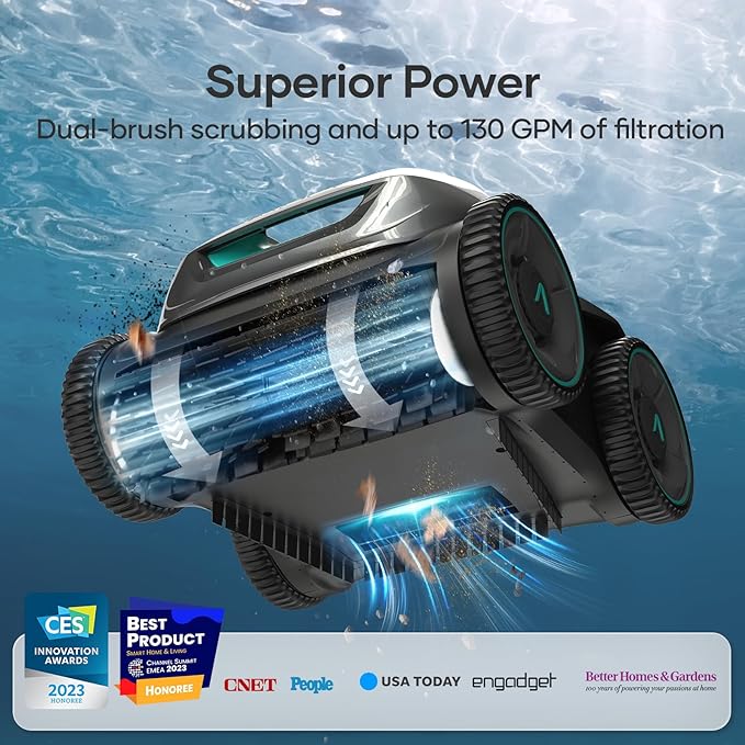 Aiper Seagull Pro Cordless Pool Cleaning Robot – In-Ground Pools up to 3,200 sq.ft with Quad-Motor and Wall Climbing