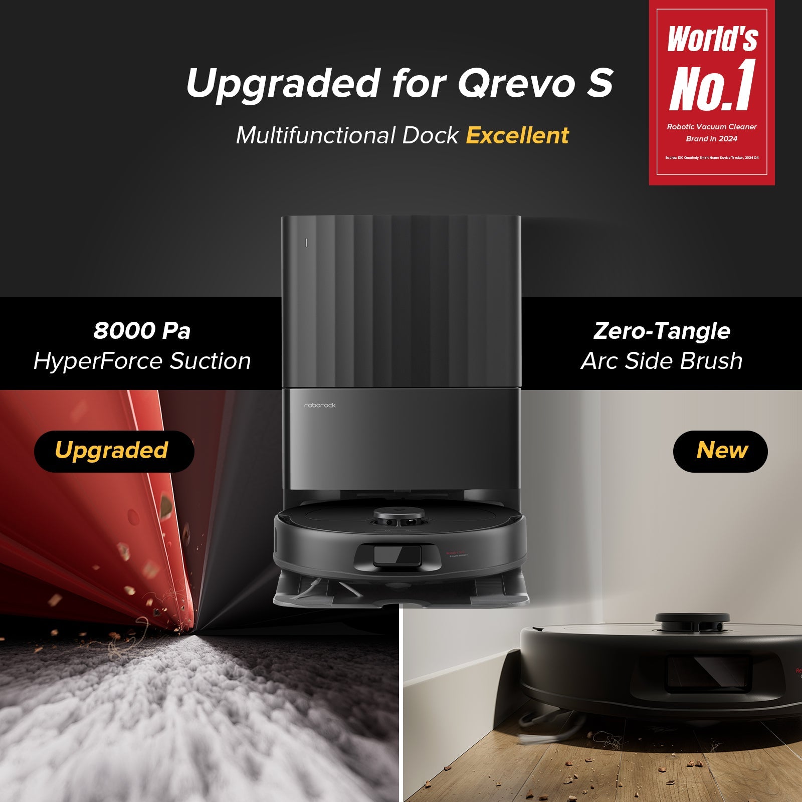 Roborock QV 35A Robot Vacuum with Multifunctional Dock (Upgraded from Qrevo S)