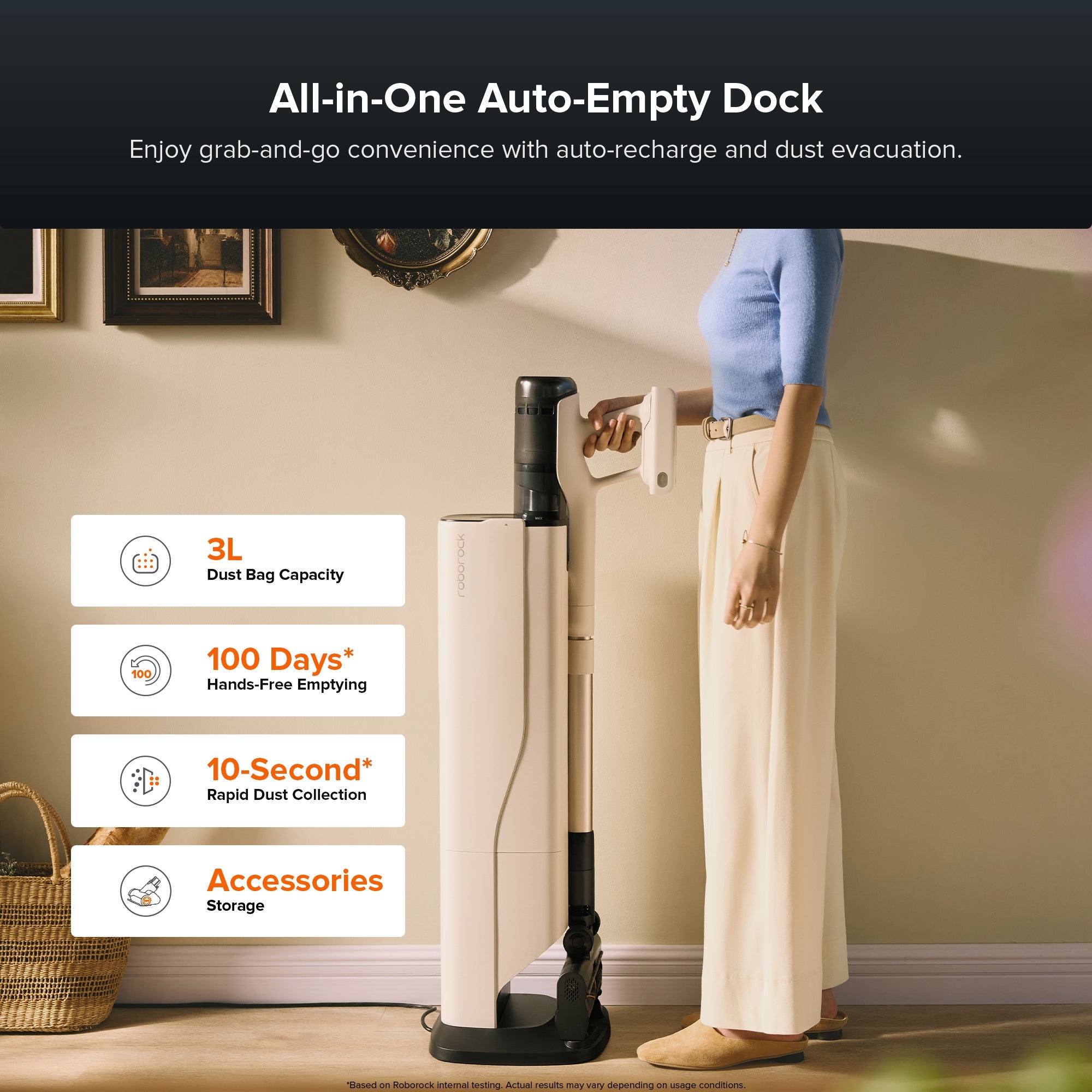 Roborock H60 Hub Pro Cordless Stick Vacuum Cleaner