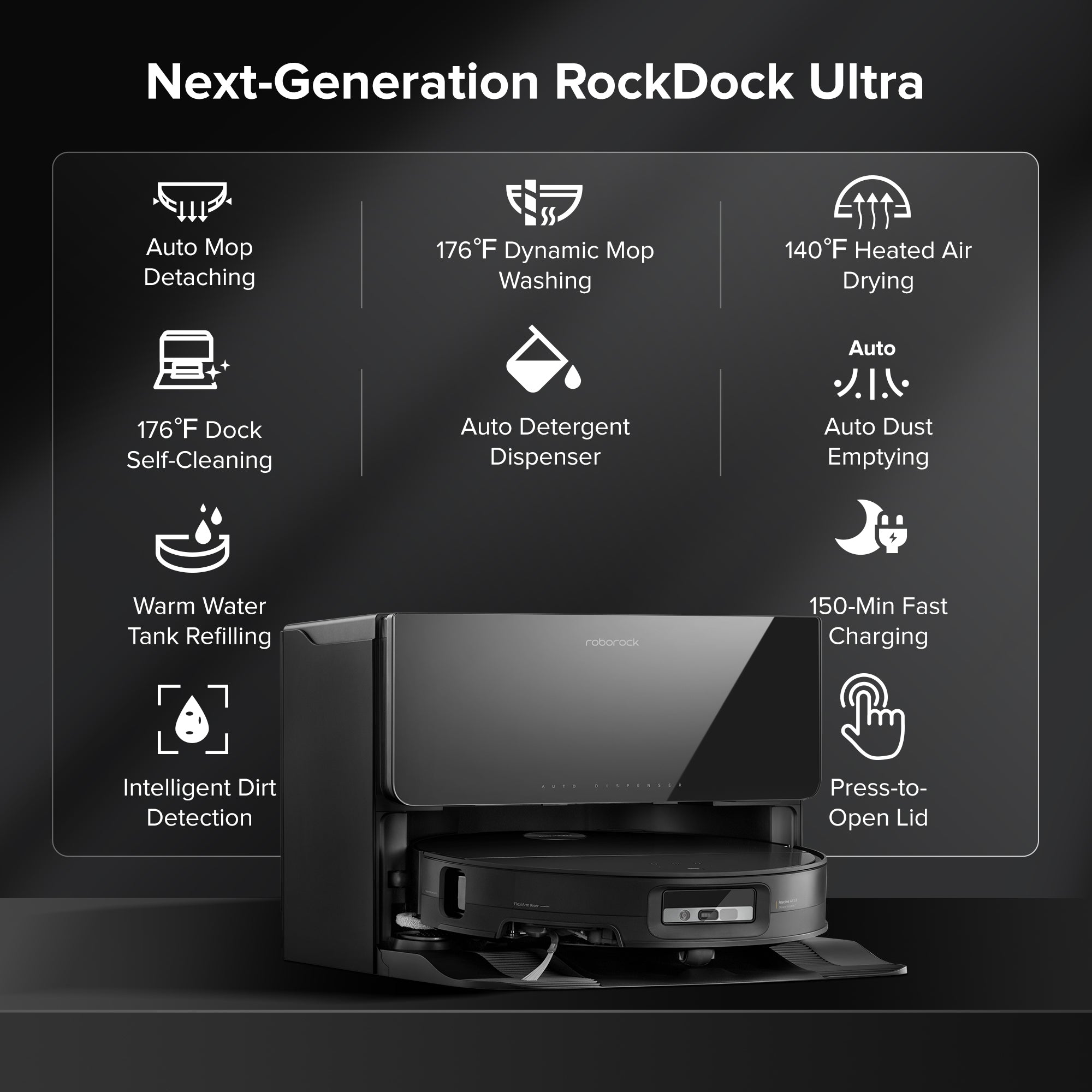 Roborock Saros 10 Robot Vacuum with Refill & Drainage System