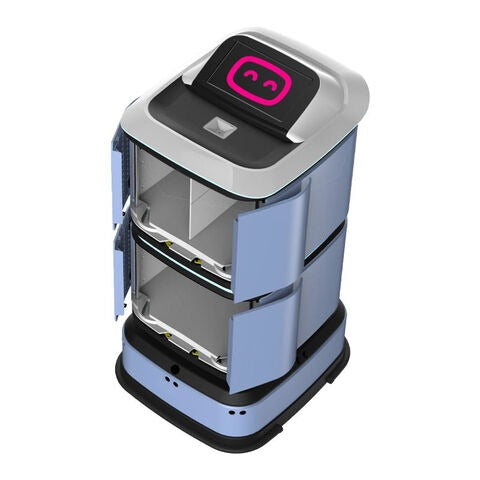 ATEAGO ROBOTIKS C2 Autonomous Delivery Robot Carrier with Lockable Cabinets