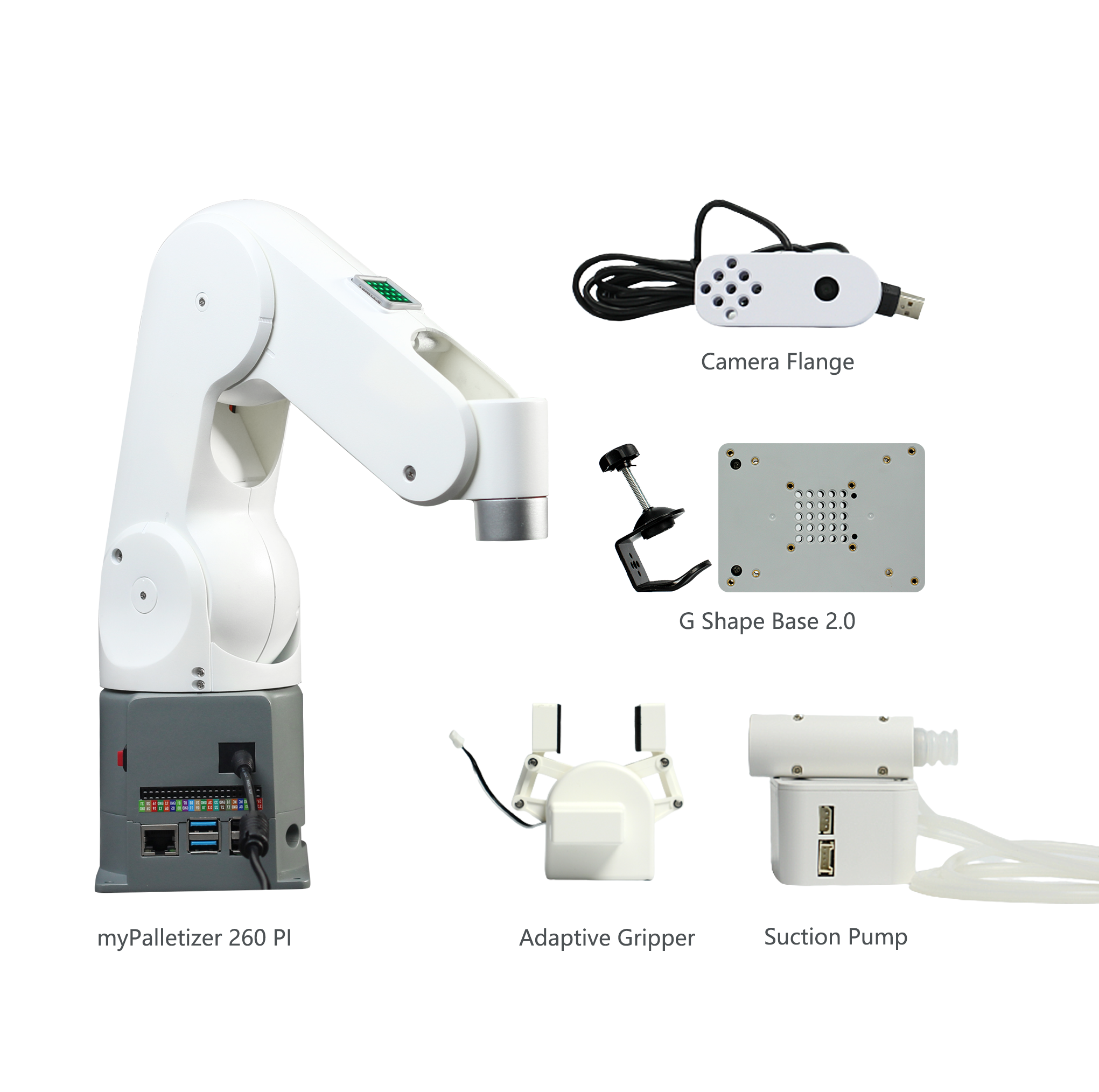Elephant Robotics myPalletizer 260 Pi - The Most Compact 4-Axis Desktop Raspberry Pi Robotic Arm