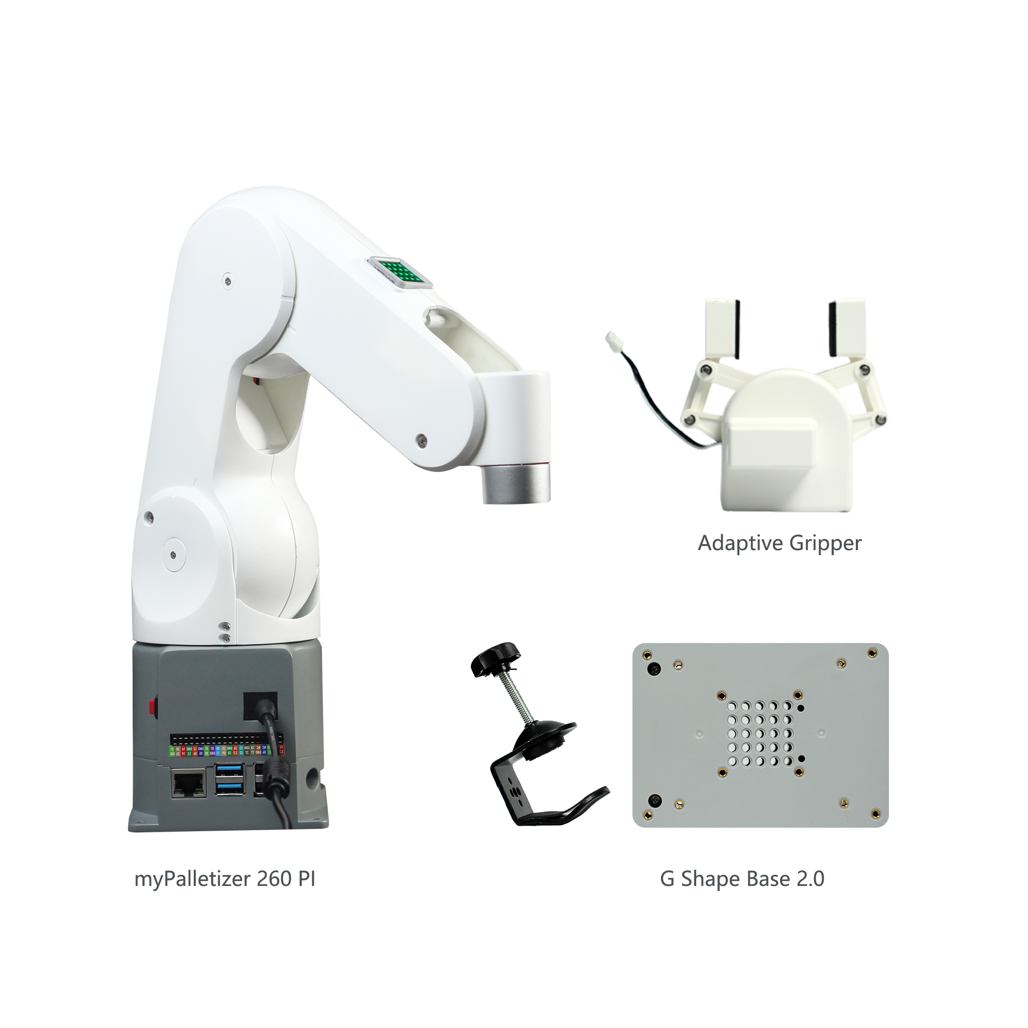 Elephant Robotics myPalletizer 260 Pi - The Most Compact 4-Axis Desktop Raspberry Pi Robotic Arm