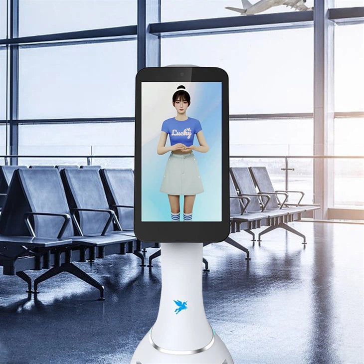 Alpha Robotics Office Reception Robot Jupiter – 21.5-inch Touchscreen Visitor Management System