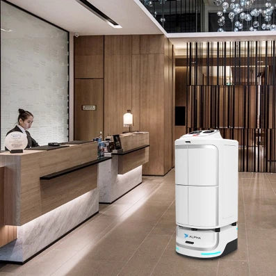 Alpha Robotics Speedy Hotel Delivery Robot – Autonomous Room Service Assistant