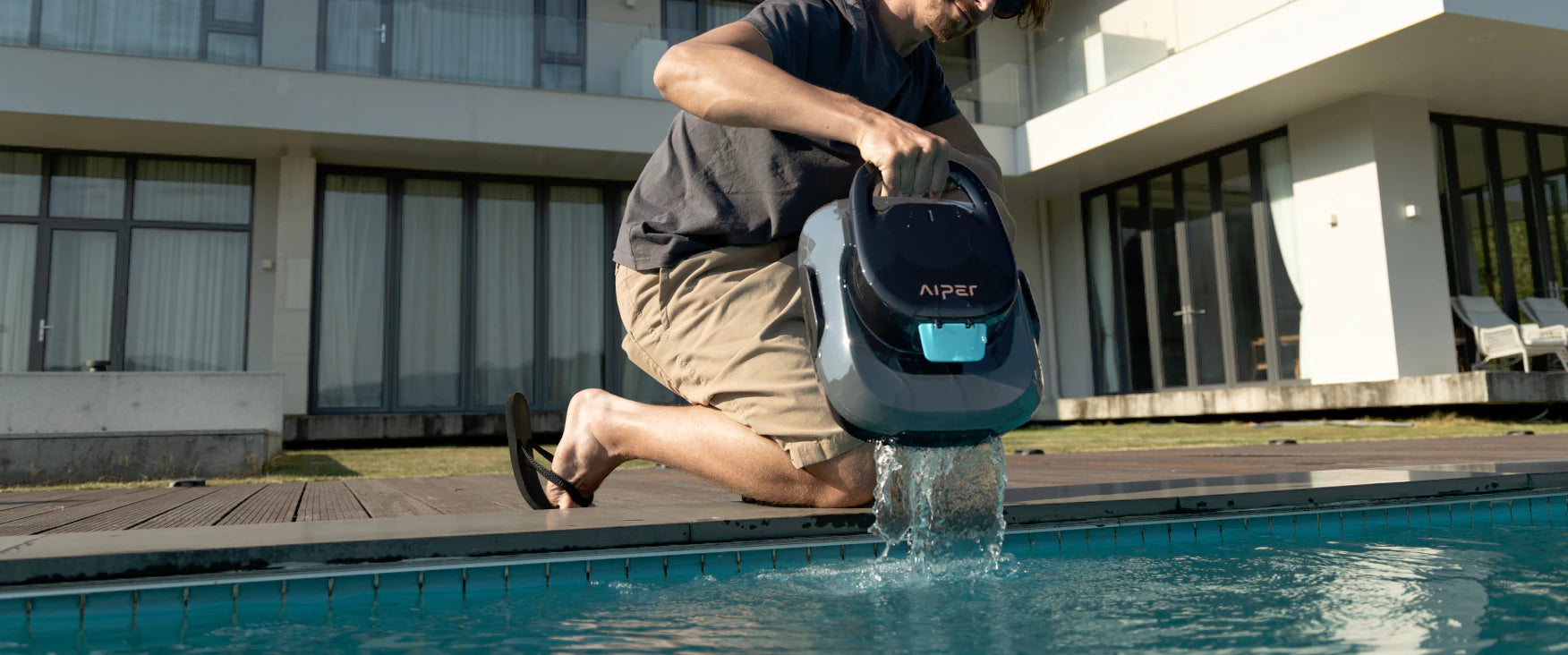 Aiper Scuba SE Cordless Robotic Pool Cleaner – Above-Ground Pool Cleaner up to 860 sq.ft with 90-Minute Runtime