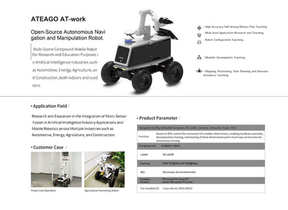 ATEAGO ROBOTIKS ATFR-mid Outdoor Mobile Robot Carrier – Up to 300kg Payload for Industrial Logistics