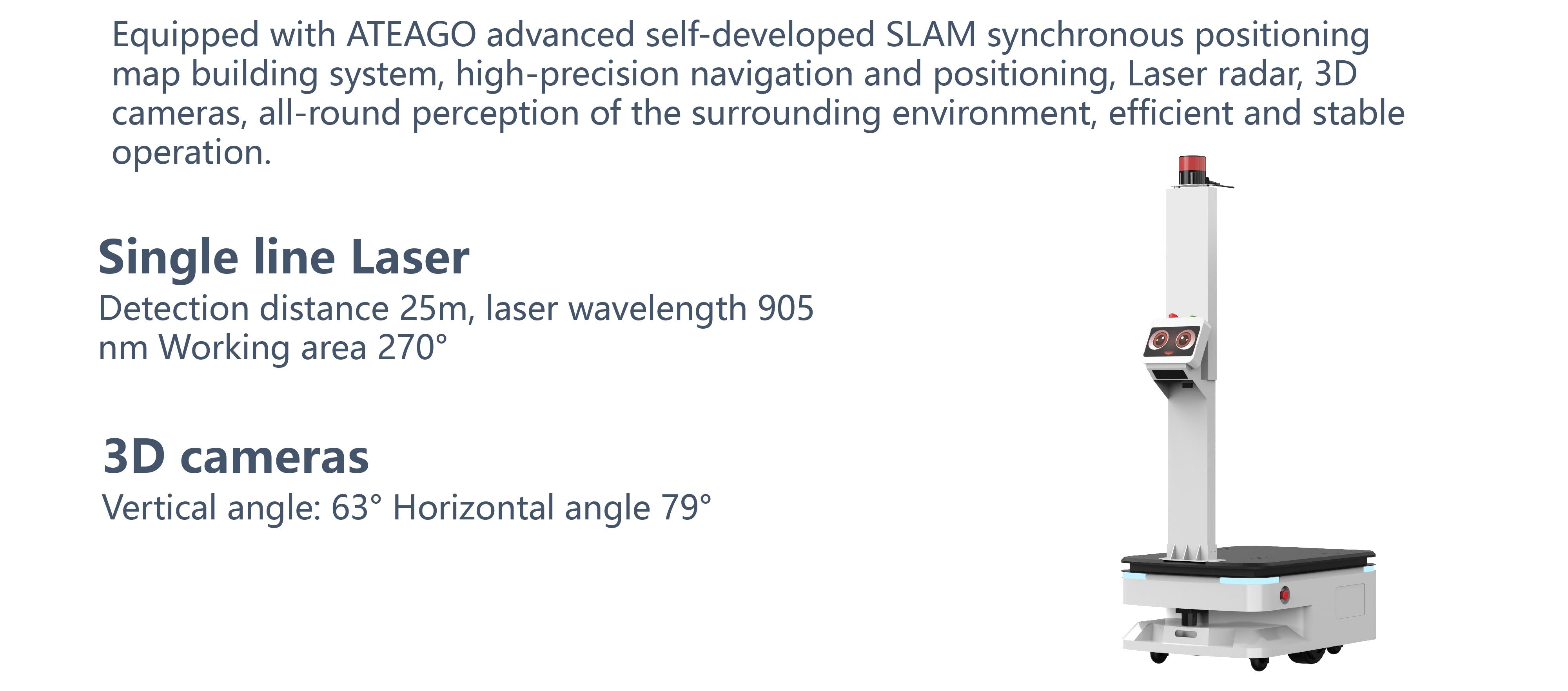 ATEAGO S6P Autonomous Logistics Delivery Robot – 300kg Payload Capacity for Industrial Material Handling