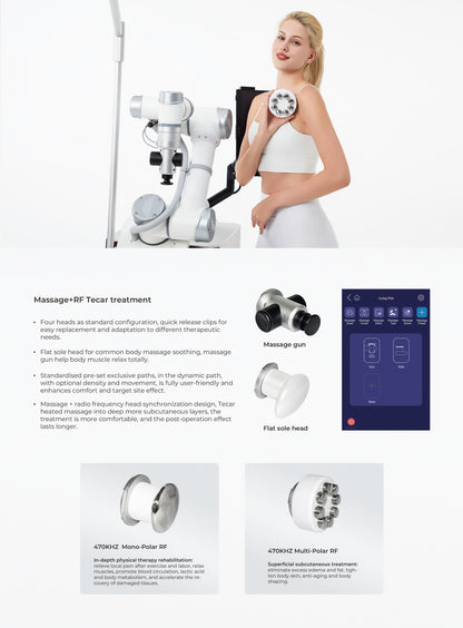 ATEAGO ROBOTIKS M2 RF Therapy Massage Collaborative Robot with AI Body Mapping