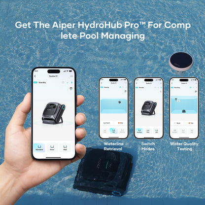 Aiper Scuba X1 Cordless Pool Cleaning Robot – 6600 GPH Suction with WavePath™ 3.0 Navigation for Pools up to 300㎡