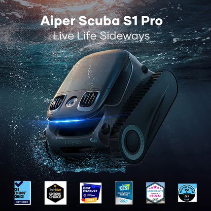 Aiper Scuba S1 Pro Cordless Pool Cleaning Robot – Up to 1,600 sq.ft Coverage with Dual-Motor & SmartPath™ 2.0 Navigation