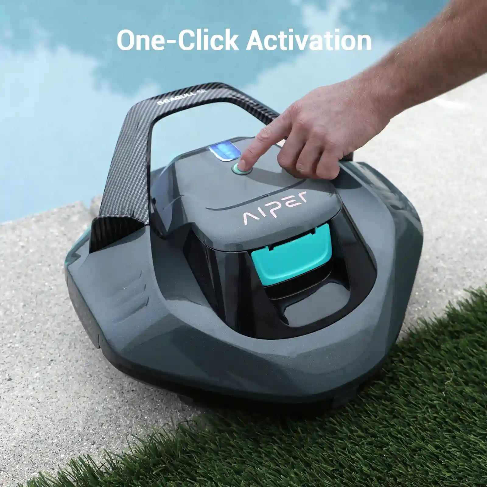 Aiper Seagull SE Smart Cordless Pool Cleaning Robot – 40ft Flat Pool Cleaner with 90-Minute Runtime