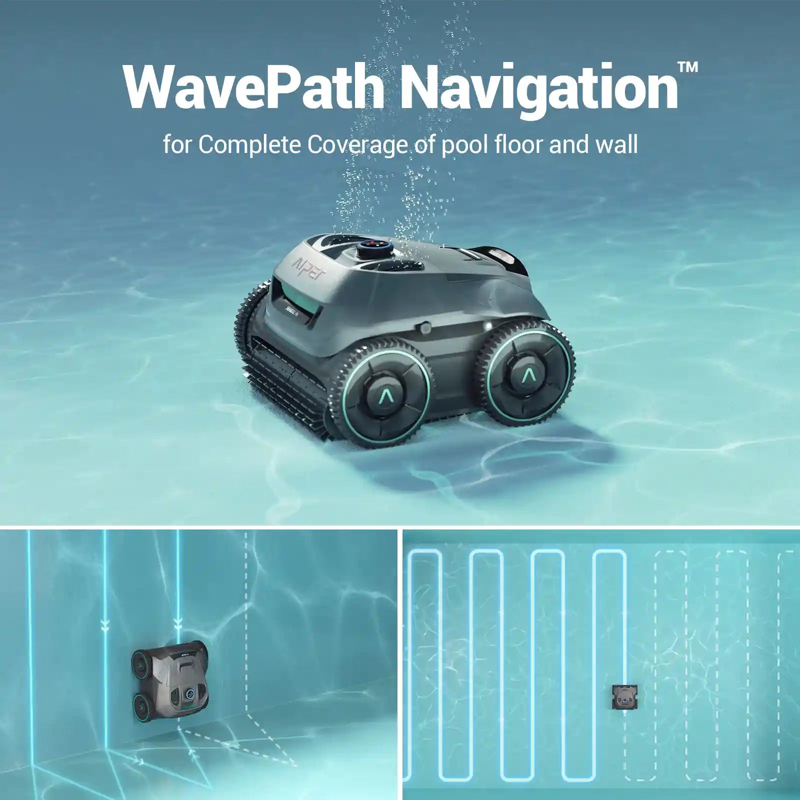 Aiper Seagull Pro Cordless Pool Cleaning Robot – In-Ground Pools up to 3,200 sq.ft with Quad-Motor and Wall Climbing