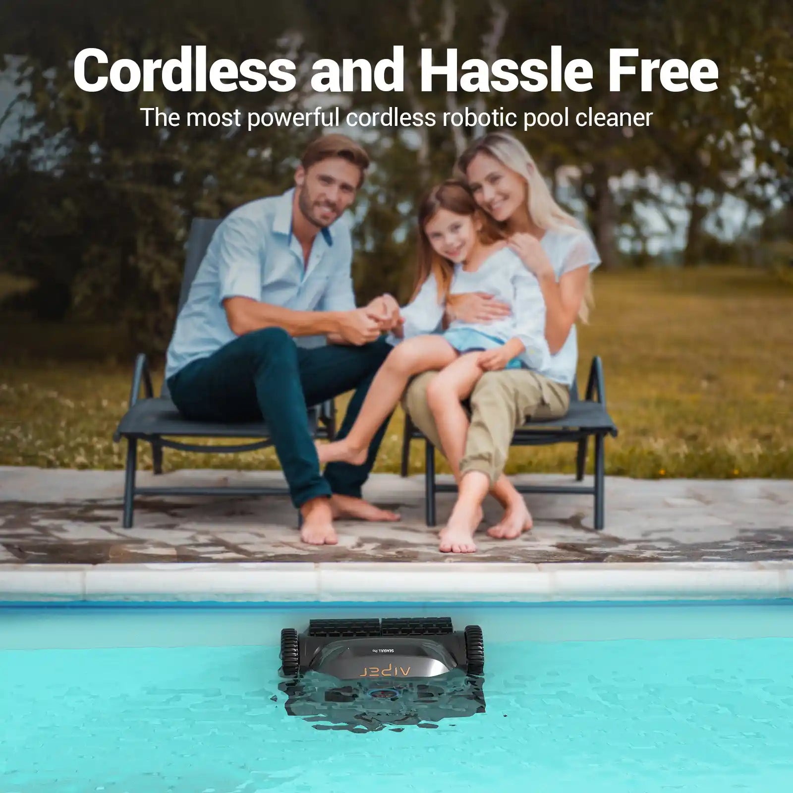 Aiper Seagull Pro Cordless Pool Cleaning Robot – In-Ground Pools up to 3,200 sq.ft with Quad-Motor and Wall Climbing