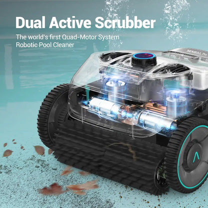 Aiper Seagull Pro Cordless Pool Cleaning Robot – In-Ground Pools up to 3,200 sq.ft with Quad-Motor and Wall Climbing