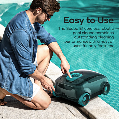 Aiper Scuba E1 Cordless Pool Cleaning Robot – Above-Ground Pool Cleaner up to 1,100 sq.ft with 130-Minute Runtime