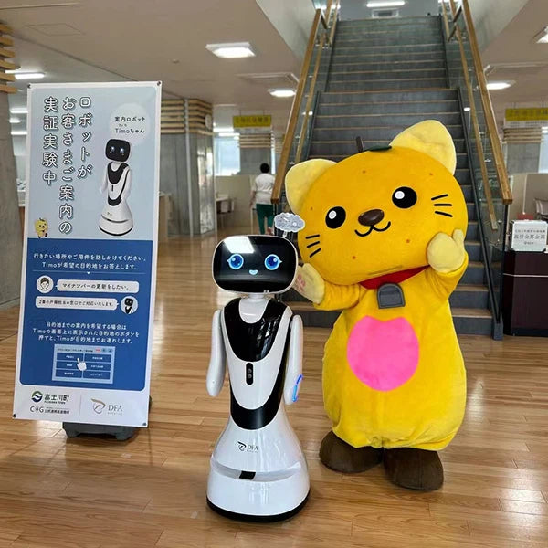 Alpha Robotics Hotel Reception Robot Timo – 13.3-inch Touchscreen Multilingual Hospitality Assistant