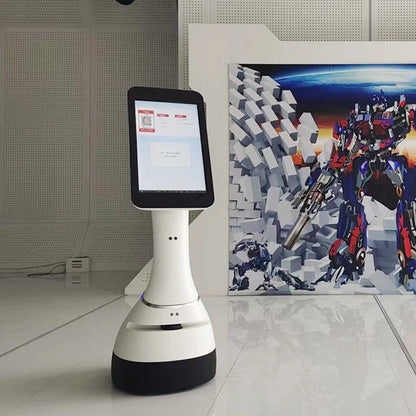Alpha Robotics Office Reception Robot Jupiter – 21.5-inch Touchscreen Visitor Management System