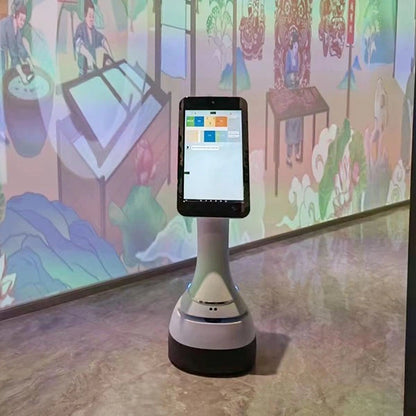 Alpha Robotics Office Reception Robot Jupiter – 21.5-inch Touchscreen Visitor Management System