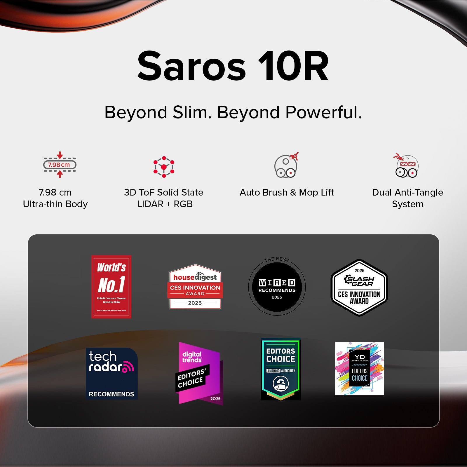 Roborock Saros 10R Robot Vacuum with Multifunctional Dock 4.0