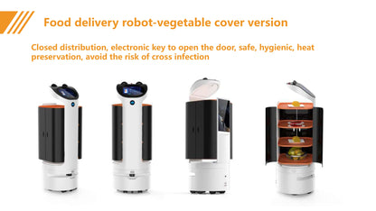 ATEAGO ROBOTIKS F3 Autonomous Food Delivery Robot with 15.6" Touchscreen Display