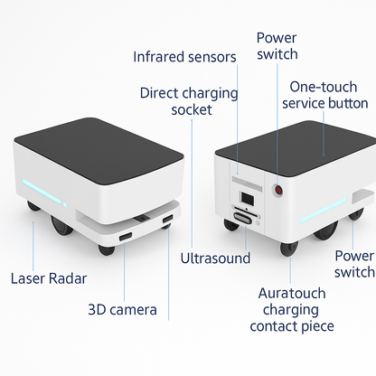 ATEAGO Autonomous Mobile Robot (AMR) – 50kg to 300kg Payload for Warehouse Automation