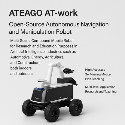 ATEAGO ROBOTIKS ATFR-mid Outdoor Mobile Robot Carrier – Up to 300kg Payload for Industrial Logistics