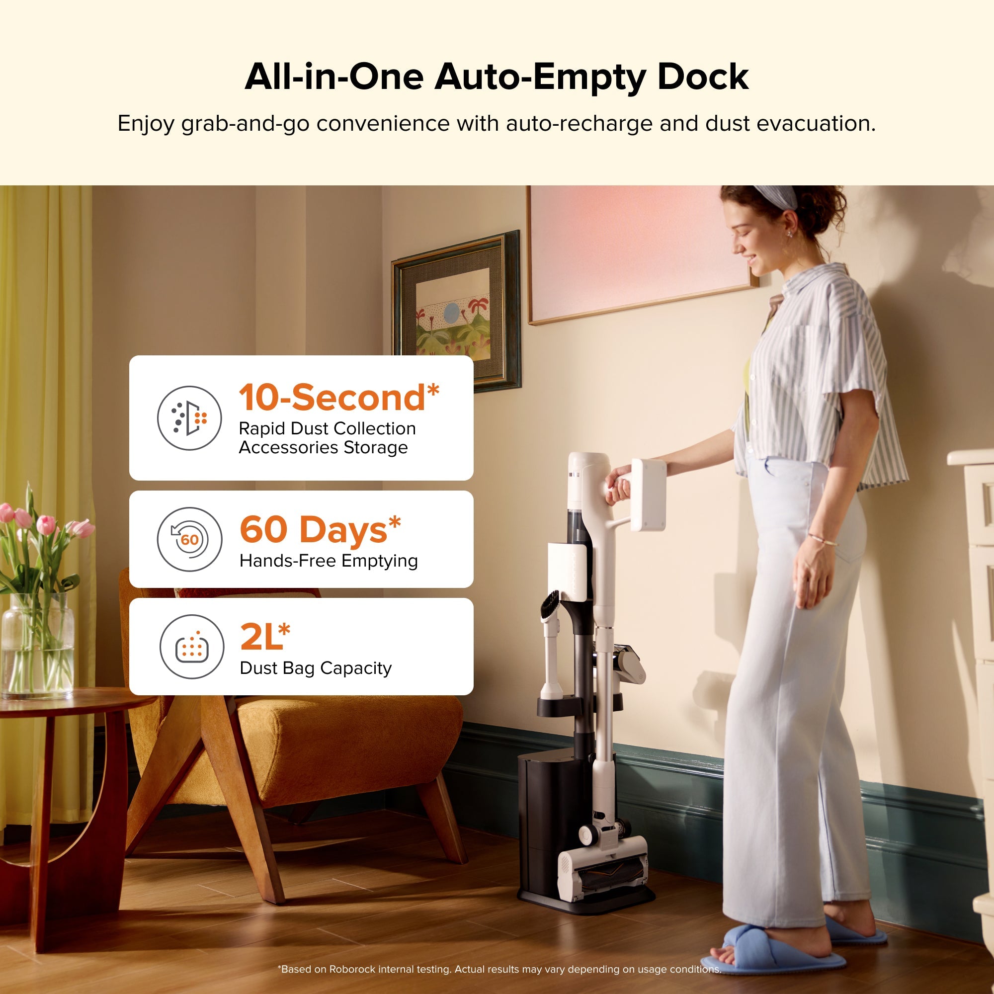 Roborock H60 Hub Cordless Stick Vacuum Cleaner