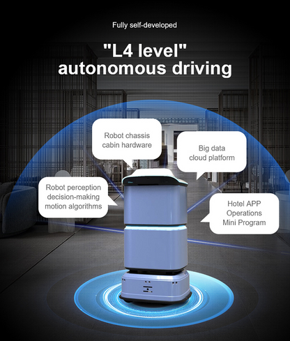 ATEAGO ROBOTIKS C2 Autonomous Delivery Robot Carrier with Lockable Cabinets