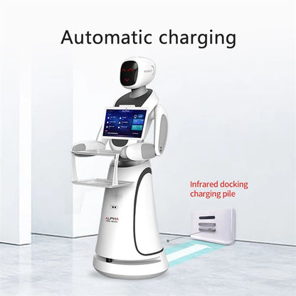 Alpha Robotics Amy Delivery Robot – AI-Powered Food Delivery Assistant with Laser Navigation, 10kg Load Capacity
