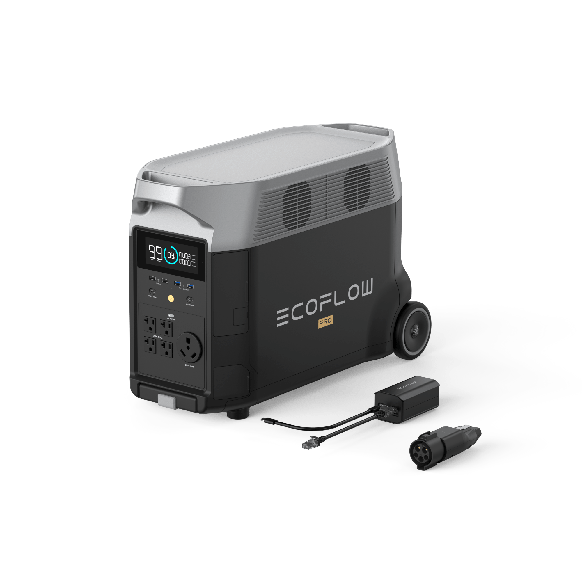 Portable RV & EV Power with EcoFlow DELTA Pro: EcoFlow DELTA Pro + Grounding Adapter
