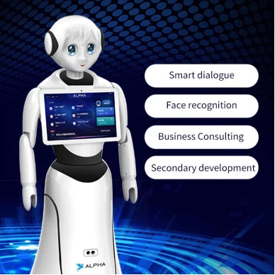 Alpha Robotics Reception Hall Robot Alice – AI-Powered Multilingual Assistant with Laser Navigation & 13.3" Touchscreen