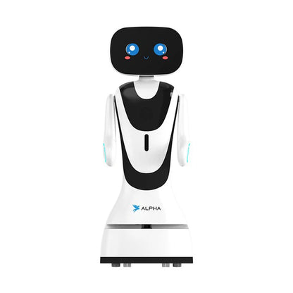 Alpha Robotics Hotel Reception Robot Timo – 13.3-inch Touchscreen Multilingual Hospitality Assistant
