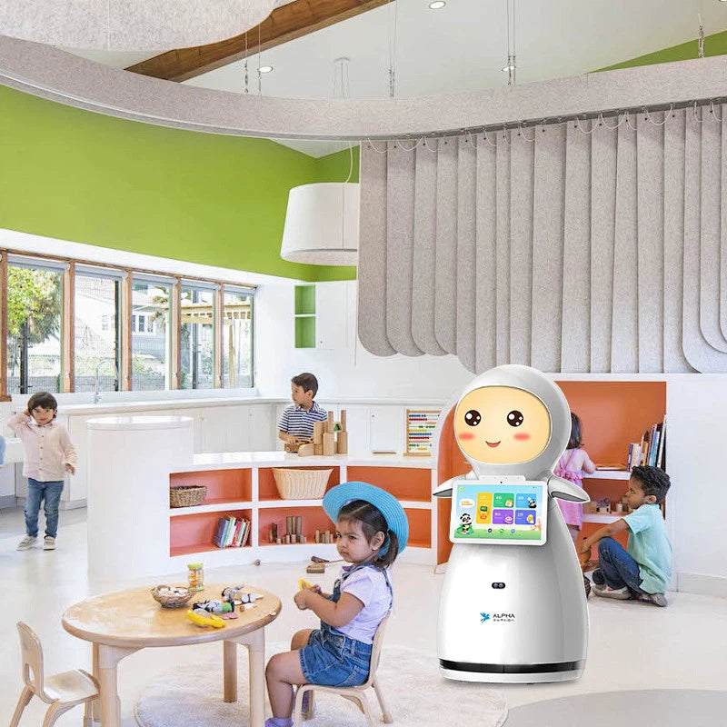 Alpha Robotics School Guide Robot Snow – AI-Powered Campus Navigation and Safety Assistant