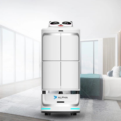 Alpha Robotics Speedy Hotel Delivery Robot – Autonomous Room Service Assistant