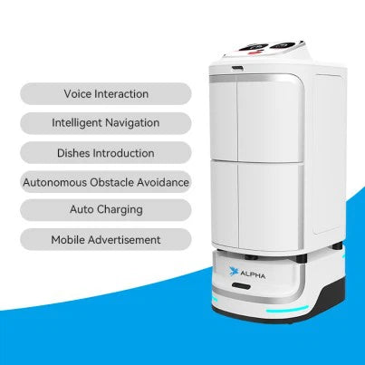 Alpha Robotics Speedy Hotel Delivery Robot – Autonomous Room Service Assistant
